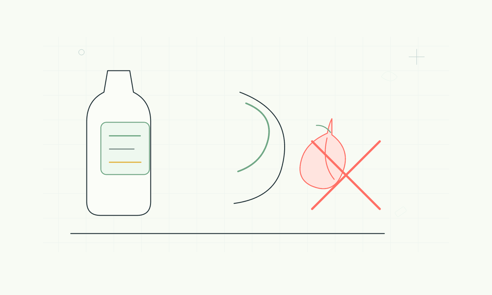 Line illustration of sauces, condiments, and hidden onion risk