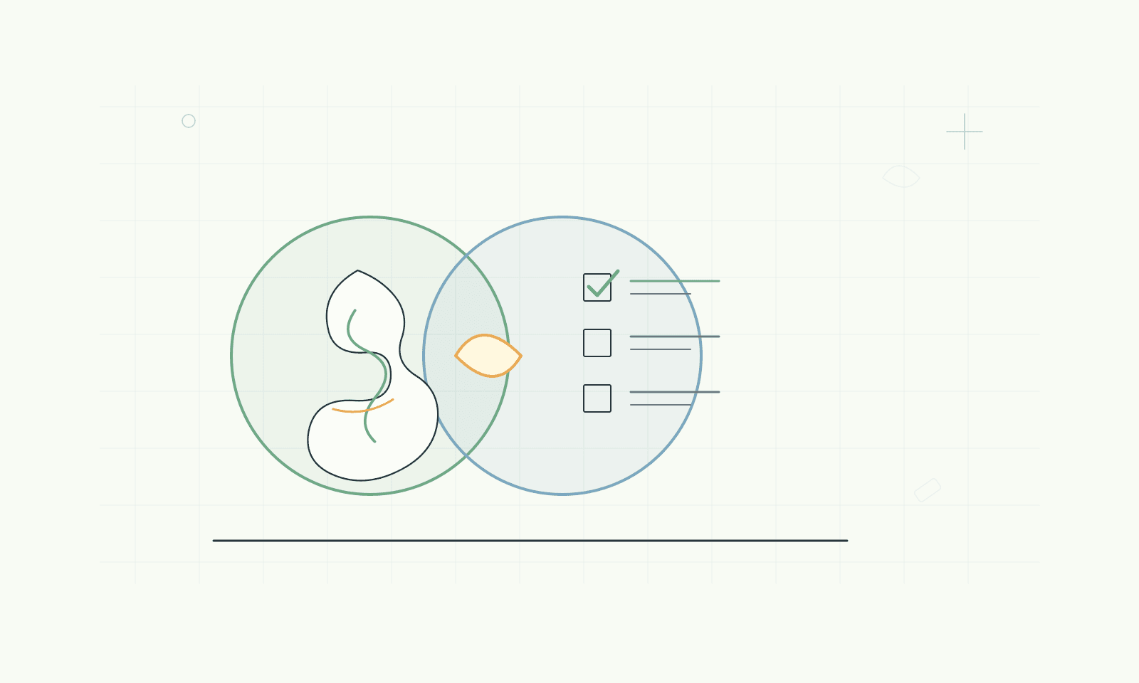 Line illustration comparing SIBO food triggers and Low FODMAP checks