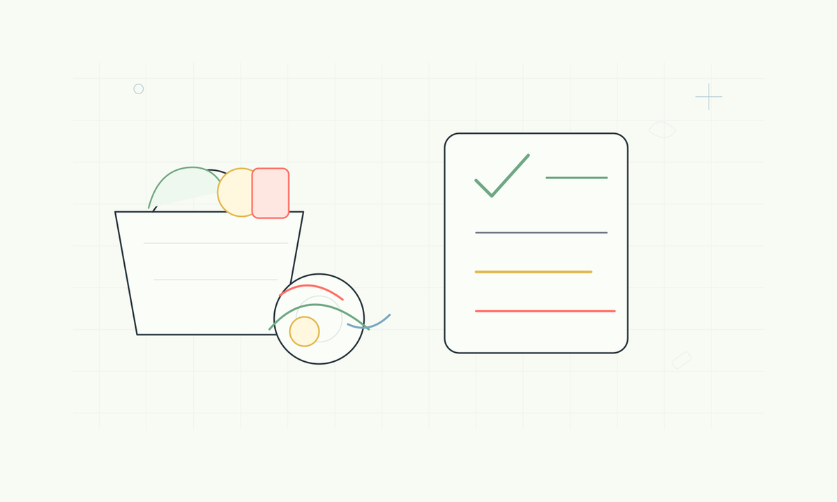 Illustration of food and ingredient checks
